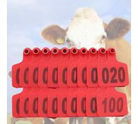 Tagliande auricolari numerate per bestiame Etichetta auricolare di identificazione del bestiame multicolore, taglie multiple 401-500