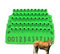 Tagliandi auricolari per l'identificazione degli, Marchi auricolari in plastica 100-500 pezzi Multicolor Multi dimensioni Identificazione del bestiame(Green,Calf101-200)