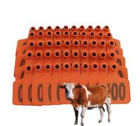 Tagliandi auricolari per l'identificazione degli, Marchi auricolari in plastica for bovini Multicolor Misure multiple 001-500 100-500pz(Orange,Calf001-100)