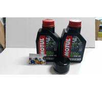 TAGLIANDO 2lt OLIO MOTUL 5100 10W30 + filtro SUZUKI DL V-STROM 650 K4-K6 2004 -