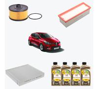 Tagliando 3 Filtri RENAULT CLIO IV 4 0.9 900 TCE 75 90CV 2012 AL 2021 +4 LT OLIO
