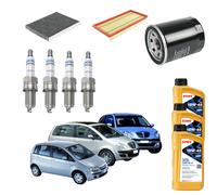 Tagliando 3 Lt Olio 10W40 3 Filtri e Candele per FIAT Idea e LANCIA Musa Ypsilon