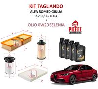 TAGLIANDO 4 FILTRI SOFIM 4 LT OLIO SELENIA 0W20 ALFA ROMEO GIULIA 2.2 D