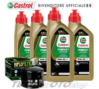 TAGLIANDO 4 L CASTROL POWER 1 RACING 10W50 FILTRO OLIO BMW K1300 R DYNAMIC 2014