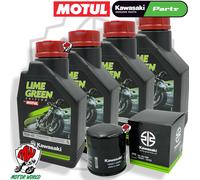 TAGLIANDO 4 LT OLIO MOTUL LIME GREEN 10W40 + FILTRO KAWASAKI ER-5 500 2006
