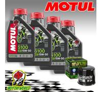 TAGLIANDO 4LT MOTUL 5100 15W50 + FILTRO Triumph 865 Bonneville 2010 2011 2012