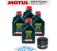 TAGLIANDO 4LT OLIO MOTUL 5100 15w50 + FILTRO DUCATI 999 998 2003-2006