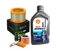 TAGLIANDO Aprilia Pegaso 650 I.E. 2001/2004 Shell 15W50 filtro olio aria candela