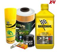 TAGLIANDO BARDAHL XT4-S 10W50 FILTRO OLIO ARIA CANDELE SPRAY VULCAN 800 03/05