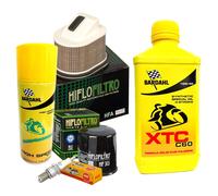 TAGLIANDO BARDAHL XTC 10W40 FILTRO OLIO ARIA CANDELE SPRAY KAWASAKI Z750 2012