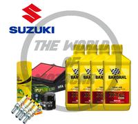 Tagliando Bardahl XTC 10W40 filtro olio aria candele spray Suzuki GSF Bandit 600