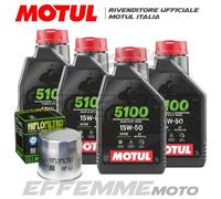 Tagliando BMW R 850 GS Boxer 1999 2000 2001 (4 MOTUL 5100 15W50 + Filtro olio)
