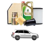 Tagliando compatibile con SUZUKI Grand Vitara II 1.9 DDiS Trazione integrale 95 kw Diesel 2005-2015 - 6 Litri di olio + 4 Filtri