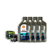 TAGLIANDO DUCATI 999 MONSTER SHELL ADVANCE 10W40 FILTRO OLIO HILFO 2003