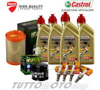Tagliando DUCATI Monster 1200 2014-2019 / Kit Olio Castrol 15W50 Filtri Candele