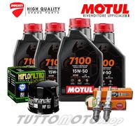 Tagliando DUCATI Monster 750 ie 2002 2003 / Kit Olio Motul 7100 + Filtro Candele