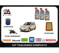 Tagliando Fiat 600 0.9 3 filtri+3lt litri olio Castrol gtx 10w40 seicento 900