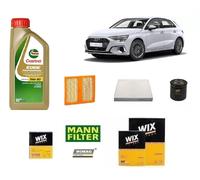 Tagliando Filtri per Audi A3 8V 1.0 TFSi 85 Kw 115 Hp + 5 Litri Olio 5w30