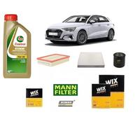 Tagliando Filtri per Audi A3 8V 1.5 TFSi 110 Kw 150 Hp + 5 Litri Castrol 5w30