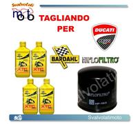 TAGLIANDO FILTRO OLIO + 4LT BARDAHL XTC C60 10W40 DUCATI 999 2003 2004 2005 2006