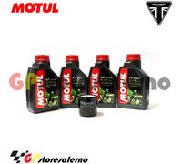TAGLIANDO FILTRO OLIO ORIGINALE MOTUL 5100 15W50 TRIUMPH 865 SPEEDMASTER 2016