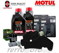 Tagliando GILERA Nexus 300 2008-2012 Olio Motul 5W40 + Filtri Candela Pastiglie