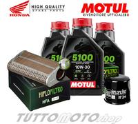 Tagliando HONDA CBR 600 F 2011 2012 2013 3 lt olio MOTUL 5100 10W30 + Filtri