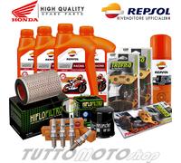 Tagliando HONDA Hornet 600 1998 1999 2000 2001 2002 / Kit Olio Repsol Completo
