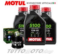 Tagliando KAWASAKI ER-5 500 2003 2004 2005 2006 MOTUL 5100 10w40 + Filtro olio