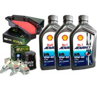 TAGLIANDO KAWASAKI ER-6F 650 2013 2016 SHELL ULTRA 10W40 FILTRI HIFLO CANDELE