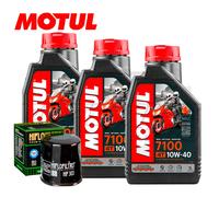 Tagliando KAWASAKI ER-6F / ER-6N 650 2007-2016 MOTUL 7100 10W40 + filtro olio