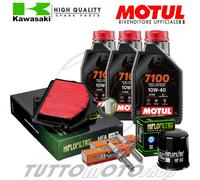 Tagliando KAWASAKI EX 400 Ninja KRT 2019 / Kit Motul 7100 Filtri Candele EX400