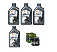 tagliando Kawasaki GPZ/500 S 2003 Shell Advance Ultra 15W50 filtro olio hiflo