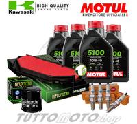 Tagliando KAWASAKI Ninja ZX-6R 636 2014 2015 2016 Olio Motul 5100 Filtri Candele