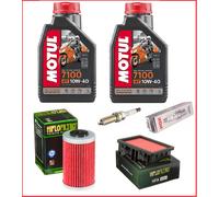 Tagliando KTM ADVENTURE 390 4T 2020 2021 2L Motul 7100 10w40 + FILTRI E Candela