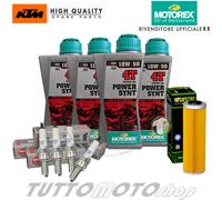Tagliando KTM Super Adventure 1290 T ABS 2017 Motorex Power Synt Filtro Candele