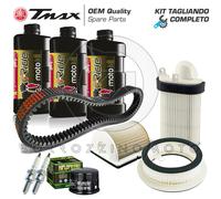 TAGLIANDO OLIO ENI FILTRO ARIA CINGHIA GATES CANDELE NGK YAMAHA TMAX 500 2005