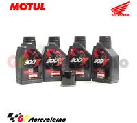 TAGLIANDO OLIO + FILTRO MOTUL 300V 10W40 HONDA 1000 CBR RR FIRE BLADE SP 2016