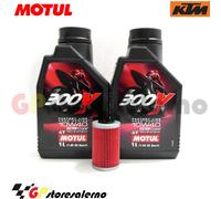 TAGLIANDO OLIO + FILTRO MOTUL 300V 10W40 KTM 525 MXC 2004