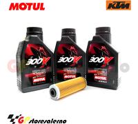 TAGLIANDO OLIO + FILTRO MOTUL 300V 10W40 KTM 950 ADVENTURE 2006