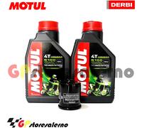 TAGLIANDO OLIO + FILTRO MOTUL 5100 15W50 DERBI 125 GP1 E2 2011