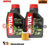 TAGLIANDO OLIO + FILTRO MOTUL 5100 15W50 KTM 450 XC 2008