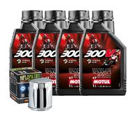 Tagliando Olio Motul 300V2 10W50 Per Harley Davidson FLHRSE5 CVO Road King 2013