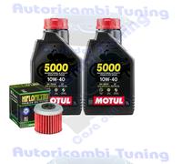 Tagliando Olio Motul 5000 10W40 Filtro Per Honda TRX450 ER Elec Start2006>2014