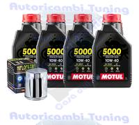 Tagliando Olio Motul 5000 10W40 Per Harley Davidson FLHRSE5 CVO Road King2013