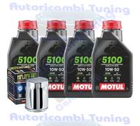 Tagliando Olio Motul 5100 10W50 Per Harley Davidson Heritage Softail Class00>06