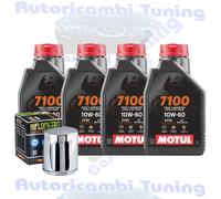 Tagliando Olio Motul 7100 10W60 Per Harley Davidson FLHRSE5 CVO Road King2013