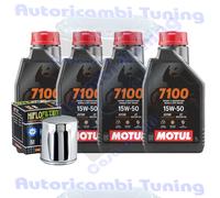 Tagliando Olio Motul 7100 15W50 Per Harley Davidson Heritage Classic 2018>2020