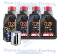 Tagliando Olio Motul 7100 20W50 Per Harley Davidson Screamin' Eagle Fat Boy2005