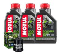 Tagliando Olio Motul Scooter 10W40 Per Aprilia 300 Sport City Cube Street 08>14